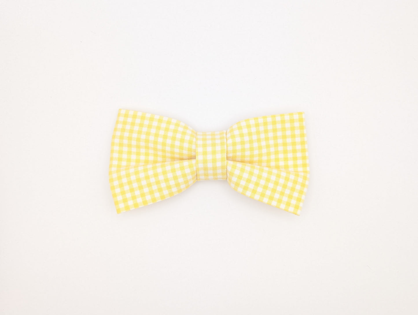 Butter Gingham Bow tie
