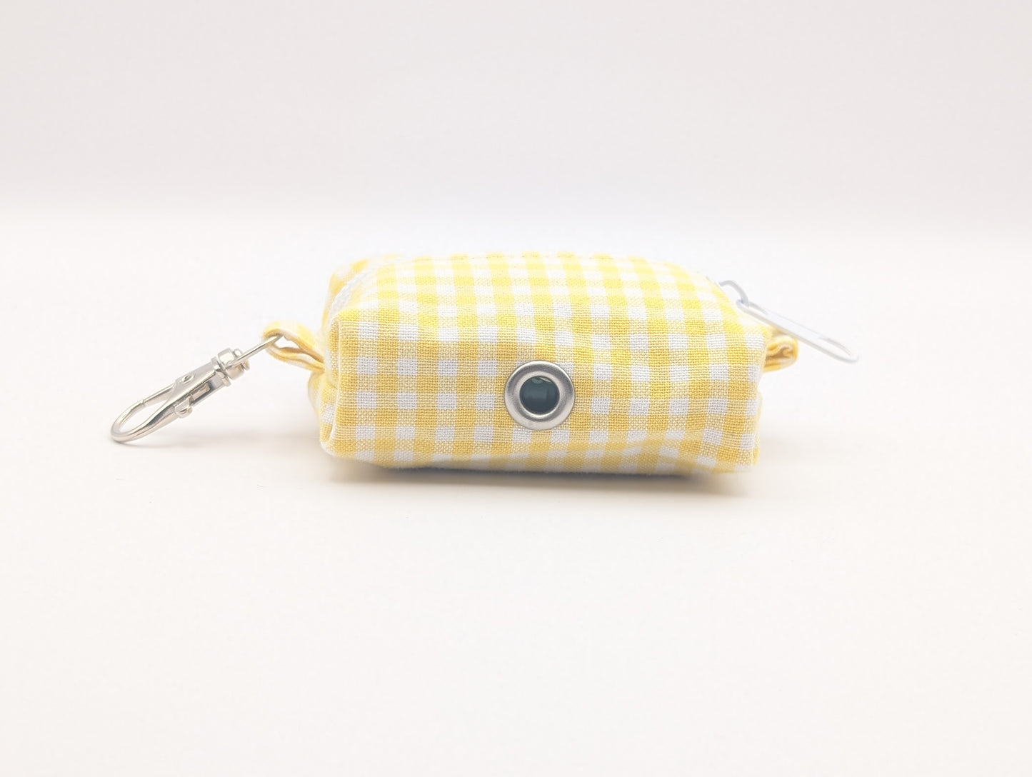 Butter Gingham Poop Bag Holder