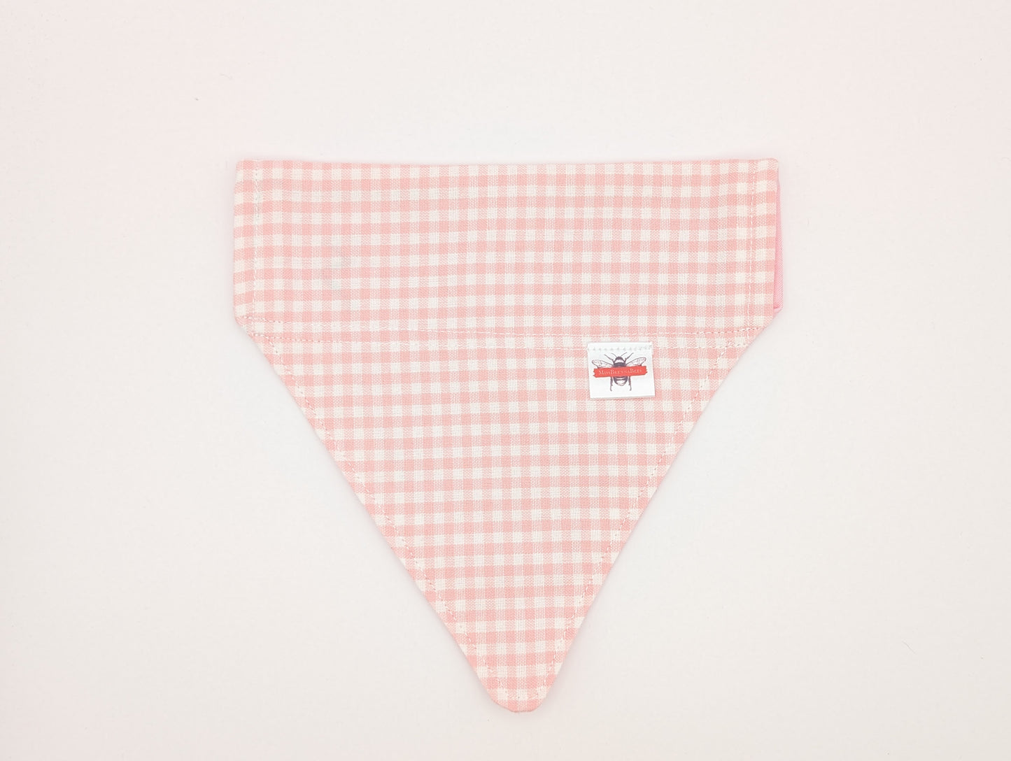Blush Gingham Slip On Bandana