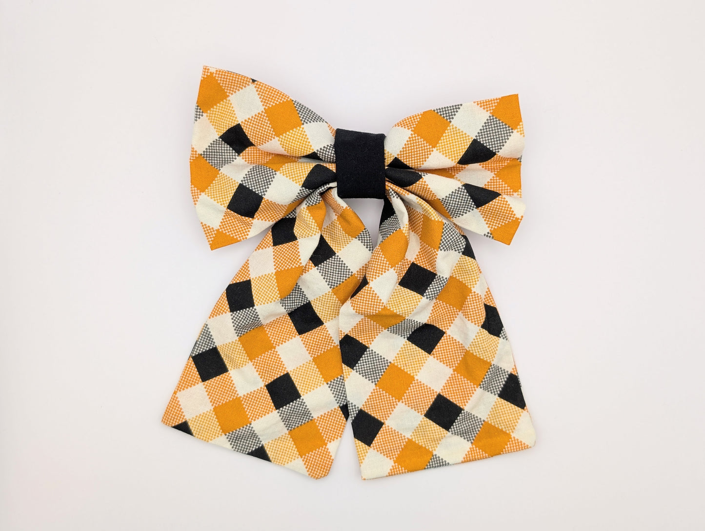 Fall Gingham Hair Bow