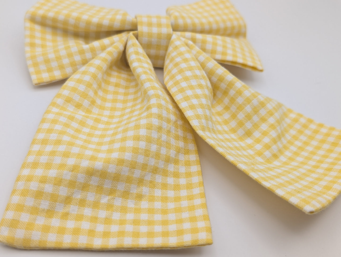 Butter Gingham Hairbow