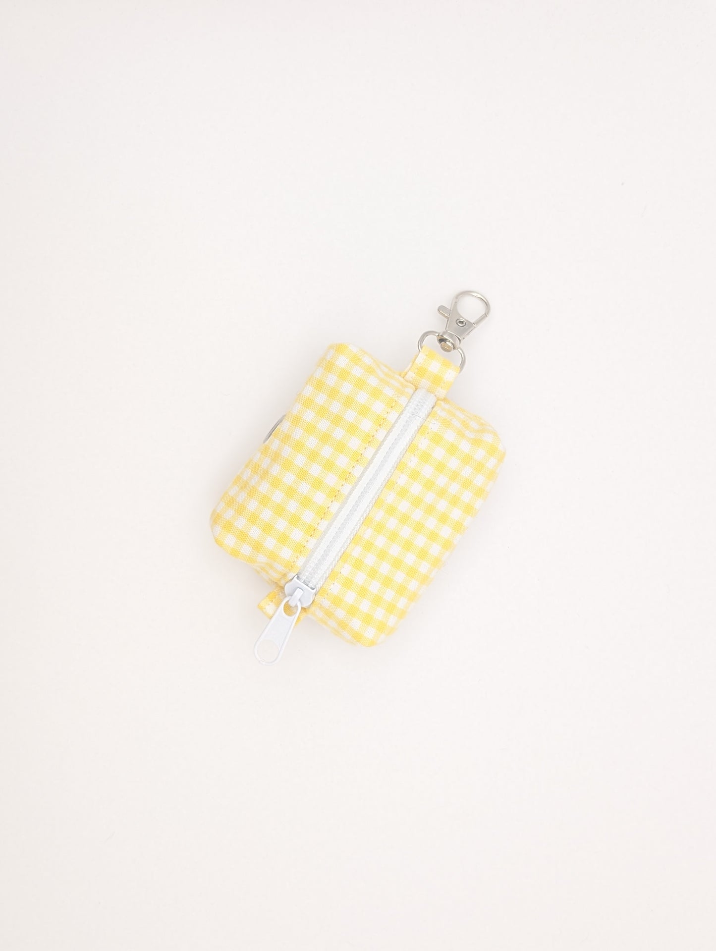 Butter Gingham Poop Bag Holder