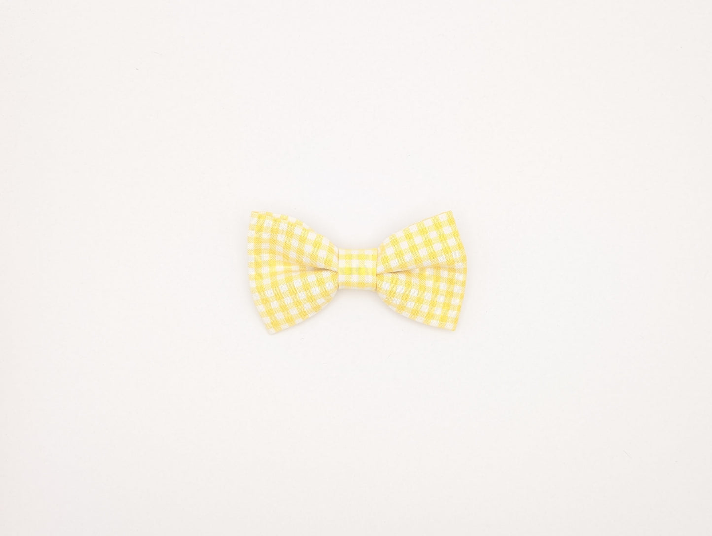 Butter Gingham Bow tie