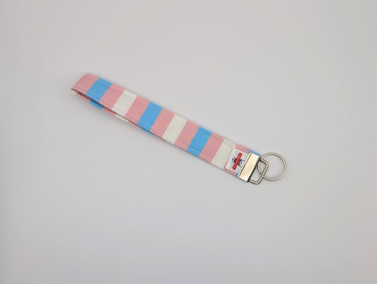 Trans Flag Keychain