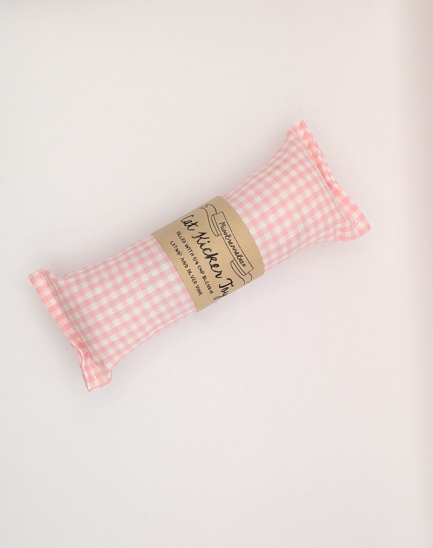Blush Gingham Cat Kicker
